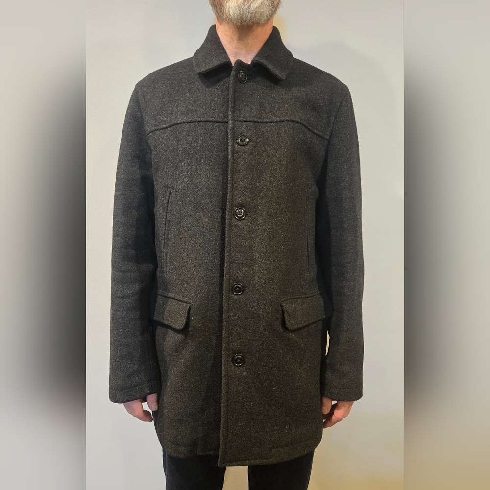 J. Crew Charcoal Wool Pea Coat for Men